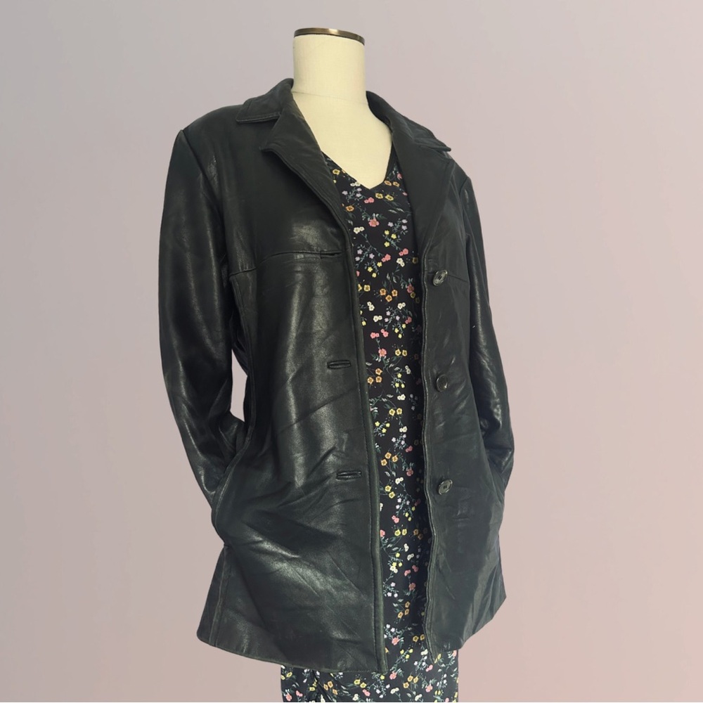 🔥SOLD🔥ANDREW MARC Black Leather Coat